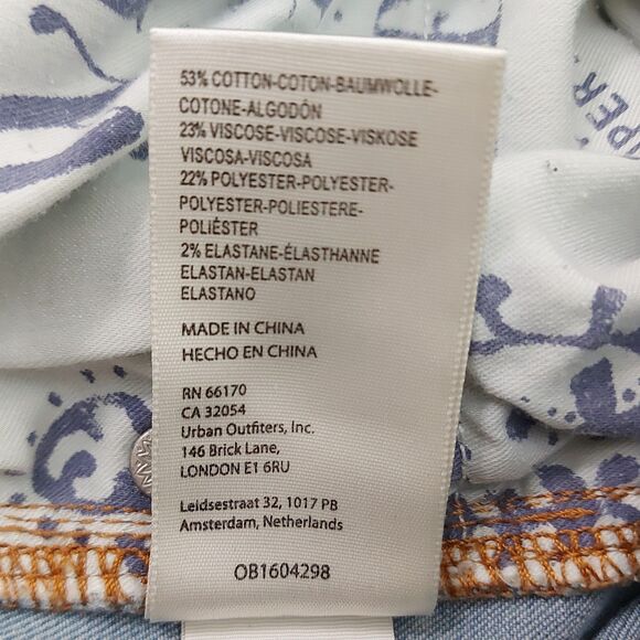 We The Free Jeans Womens 29 Blue Curvy High Rise Super Skinny Light Wash Denim - Picture 10 of 12